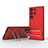 Funda Silicona Carcasa Ultrafina Goma con Soporte KC1 para Samsung Galaxy S22 Ultra 5G Rojo