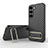 Funda Silicona Carcasa Ultrafina Goma con Soporte KC1 para Samsung Galaxy S23 5G Negro