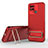 Funda Silicona Carcasa Ultrafina Goma con Soporte KC1 para Xiaomi Redmi 10 Power Rojo