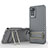 Funda Silicona Carcasa Ultrafina Goma con Soporte KC1 para Xiaomi Redmi Note 11 Pro 4G Gris