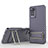 Funda Silicona Carcasa Ultrafina Goma con Soporte KC1 para Xiaomi Redmi Note 11 Pro 4G Purpura Claro