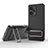 Funda Silicona Carcasa Ultrafina Goma con Soporte KC1 para Xiaomi Redmi Note 12 Explorer Negro