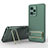 Funda Silicona Carcasa Ultrafina Goma con Soporte KC1 para Xiaomi Redmi Note 12 Pro 5G Verde