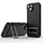 Funda Silicona Carcasa Ultrafina Goma con Soporte KC2 para Apple iPhone 14 Plus Negro