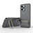 Funda Silicona Carcasa Ultrafina Goma con Soporte KC2 para Xiaomi Redmi Note 12 5G Gris