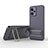 Funda Silicona Carcasa Ultrafina Goma con Soporte KC2 para Xiaomi Redmi Note 12 5G Purpura Claro