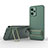 Funda Silicona Carcasa Ultrafina Goma con Soporte KC2 para Xiaomi Redmi Note 12 5G Verde