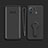Funda Silicona Carcasa Ultrafina Goma con Soporte para Xiaomi Mi 11 Pro 5G Negro