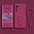 Funda Silicona Carcasa Ultrafina Goma con Soporte para Xiaomi Mi 12X 5G Rosa Roja