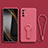 Funda Silicona Carcasa Ultrafina Goma con Soporte para Xiaomi Redmi Note 11 SE 5G Rosa Roja