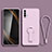 Funda Silicona Carcasa Ultrafina Goma con Soporte para Xiaomi Redmi Note 9 4G Purpura Claro