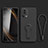 Funda Silicona Carcasa Ultrafina Goma con Soporte S01 para Xiaomi Mi 12 Lite NE 5G Negro