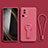 Funda Silicona Carcasa Ultrafina Goma con Soporte S01 para Xiaomi Mi 12 Lite NE 5G Rosa Roja