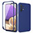 Funda Silicona Carcasa Ultrafina Goma Frontal y Trasera 360 Grados MJ1 para Samsung Galaxy A32 4G Azul