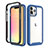 Funda Silicona Carcasa Ultrafina Goma Frontal y Trasera 360 Grados para Apple iPhone 13 Pro Azul