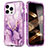 Funda Silicona Carcasa Ultrafina Goma Frontal y Trasera 360 Grados YJ1 para Apple iPhone 14 Pro Max Morado