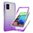Funda Silicona Carcasa Ultrafina Transparente Goma Frontal y Trasera 360 Grados Gradiente JX1 para Samsung Galaxy A71 4G A715 Morado