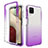 Funda Silicona Carcasa Ultrafina Transparente Goma Frontal y Trasera 360 Grados Gradiente JX1 para Samsung Galaxy F12 Morado