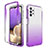 Funda Silicona Carcasa Ultrafina Transparente Goma Frontal y Trasera 360 Grados Gradiente JX1 para Samsung Galaxy M32 5G Morado