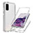 Funda Silicona Carcasa Ultrafina Transparente Goma Frontal y Trasera 360 Grados Gradiente JX1 para Samsung Galaxy S20 5G Claro