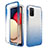 Funda Silicona Carcasa Ultrafina Transparente Goma Frontal y Trasera 360 Grados Gradiente JX4 para Samsung Galaxy F02S SM-E025F Azul
