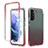 Funda Silicona Carcasa Ultrafina Transparente Goma Frontal y Trasera 360 Grados Gradiente M01 para Samsung Galaxy S21 5G Rojo