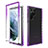 Funda Silicona Carcasa Ultrafina Transparente Goma Frontal y Trasera 360 Grados Gradiente M01 para Samsung Galaxy S21 Ultra 5G Morado