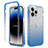 Funda Silicona Carcasa Ultrafina Transparente Goma Frontal y Trasera 360 Grados Gradiente para Apple iPhone 13 Pro Azul