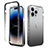 Funda Silicona Carcasa Ultrafina Transparente Goma Frontal y Trasera 360 Grados Gradiente para Apple iPhone 13 Pro Max Gris Oscuro