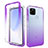 Funda Silicona Carcasa Ultrafina Transparente Goma Frontal y Trasera 360 Grados Gradiente para Google Pixel 4a 5G Morado