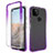 Funda Silicona Carcasa Ultrafina Transparente Goma Frontal y Trasera 360 Grados Gradiente para Google Pixel 5a 5G Morado