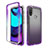 Funda Silicona Carcasa Ultrafina Transparente Goma Frontal y Trasera 360 Grados Gradiente para Motorola Moto E20 Morado