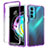 Funda Silicona Carcasa Ultrafina Transparente Goma Frontal y Trasera 360 Grados Gradiente para Motorola Moto Edge Lite 5G Morado