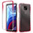 Funda Silicona Carcasa Ultrafina Transparente Goma Frontal y Trasera 360 Grados Gradiente para Motorola Moto G Power (2021) Rojo