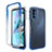 Funda Silicona Carcasa Ultrafina Transparente Goma Frontal y Trasera 360 Grados Gradiente para Motorola Moto G41 Azul