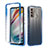 Funda Silicona Carcasa Ultrafina Transparente Goma Frontal y Trasera 360 Grados Gradiente para Motorola Moto G60 Azul