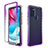 Funda Silicona Carcasa Ultrafina Transparente Goma Frontal y Trasera 360 Grados Gradiente para Motorola Moto G60s Morado