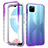 Funda Silicona Carcasa Ultrafina Transparente Goma Frontal y Trasera 360 Grados Gradiente para Realme C21Y Morado