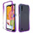 Funda Silicona Carcasa Ultrafina Transparente Goma Frontal y Trasera 360 Grados Gradiente para Samsung Galaxy A01 SM-A015 Morado