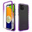 Funda Silicona Carcasa Ultrafina Transparente Goma Frontal y Trasera 360 Grados Gradiente para Samsung Galaxy A03 Morado