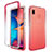 Funda Silicona Carcasa Ultrafina Transparente Goma Frontal y Trasera 360 Grados Gradiente para Samsung Galaxy A20 Rojo