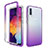 Funda Silicona Carcasa Ultrafina Transparente Goma Frontal y Trasera 360 Grados Gradiente para Samsung Galaxy A30S Morado