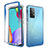 Funda Silicona Carcasa Ultrafina Transparente Goma Frontal y Trasera 360 Grados Gradiente para Samsung Galaxy A52 4G Azul