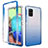 Funda Silicona Carcasa Ultrafina Transparente Goma Frontal y Trasera 360 Grados Gradiente para Samsung Galaxy A71 5G Azul