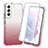 Funda Silicona Carcasa Ultrafina Transparente Goma Frontal y Trasera 360 Grados Gradiente para Samsung Galaxy S23 5G Rojo