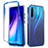 Funda Silicona Carcasa Ultrafina Transparente Goma Frontal y Trasera 360 Grados Gradiente para Xiaomi Redmi Note 8 (2021) Azul