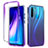 Funda Silicona Carcasa Ultrafina Transparente Goma Frontal y Trasera 360 Grados Gradiente para Xiaomi Redmi Note 8 (2021) Morado