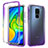 Funda Silicona Carcasa Ultrafina Transparente Goma Frontal y Trasera 360 Grados Gradiente para Xiaomi Redmi Note 9 Morado