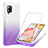 Funda Silicona Carcasa Ultrafina Transparente Goma Frontal y Trasera 360 Grados Gradiente YB1 para Samsung Galaxy A42 5G Morado