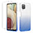 Funda Silicona Carcasa Ultrafina Transparente Goma Frontal y Trasera 360 Grados Gradiente YB2 para Samsung Galaxy A12 Azul